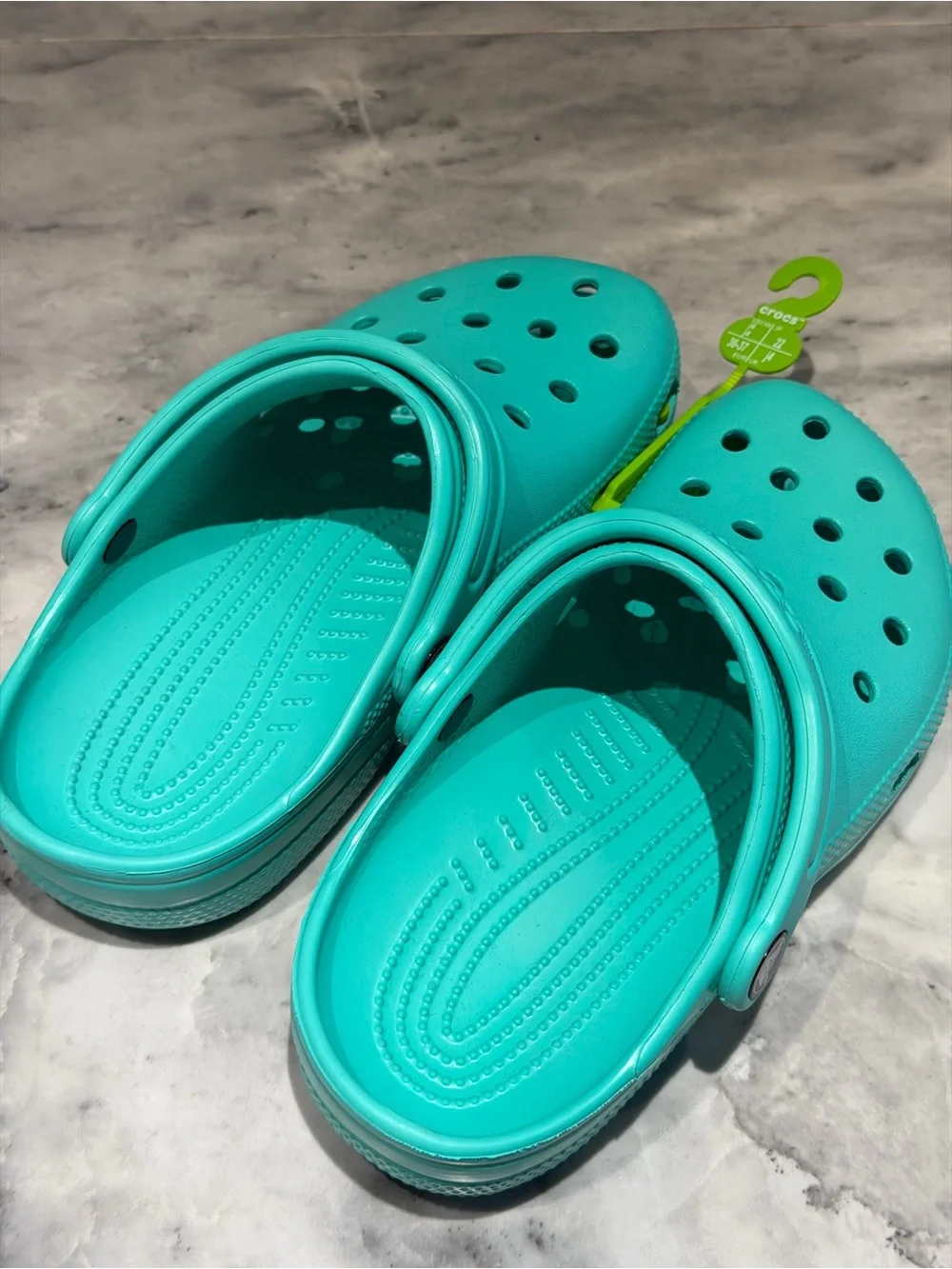 CROCS Kids Teal Slip-On Clog Sandals